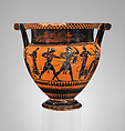 Terracotta column-krater (bowl for mixing wine and water), Attributed to the Lykomedes Painter, Terracotta, Greek, Attic