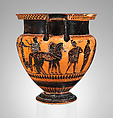 Terracotta column-krater (bowl for mixing wine and water), Attributed to the Lykomedes Painter, Terracotta, Greek, Attic