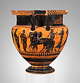 Terracotta column-krater (bowl for mixing wine and water), Attributed to the Lykomedes Painter, Terracotta, Greek, Attic