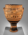 Terracotta krater, Attributed to the Hirschfeld Workshop, Terracotta, Greek, Attic