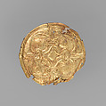 Gold roundel with stamped designs, Gold, Cypriot