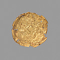 Gold roundel with stamped designs, Gold, Cypriot