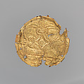 Gold roundel with stamped designs, Gold, Cypriot