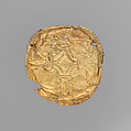 Gold roundel with stamped designs, Gold, Cypriot