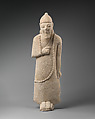 Limestone statuette of a male votary, Limestone, Cypriot