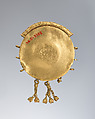 Pendant disc with bells, Gold, Cypriot