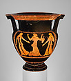 Terracotta column-krater (bowl for mixing wine and water), Attributed to the Agrigento Painter, Terracotta, Greek, Attic