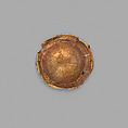 Gold roundel of bulbous form, Gold, Cypriot