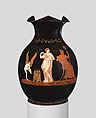 Terracotta oinochoe (jug), Terracotta, Greek, Attic