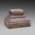 Marble inscribed base, Marble, red, Roman, Cypriot
