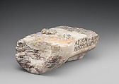 Inscribed marble base, Marble, red and white, Roman, Cypriot