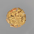 Gold roundel with stamped designs, Gold, Cypriot