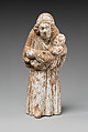 Terracotta statuette of a nurse carrying a child, Terracotta, Greek, possibly Attic