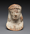 Mask of a woman, Terracotta, East Greek/Sardis, Lydian