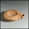 Terracotta oil lamp, Terracotta, Roman, Cypriot