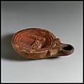 Terracotta oil lamp, Terracotta, Roman, Cypriot