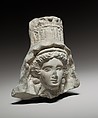 Terracotta head of a goddess, Terracotta, Greek, Cypriot
