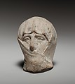 Terracotta head of a veiled woman, Terracotta, Greek