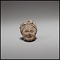 Head of a comic figurine, Terracotta, Cypriot