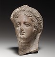 Terracotta female head, Terracotta, Cypriot
