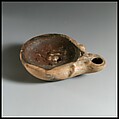 Terracotta oil lamp, Terracotta, Roman, Cypriot
