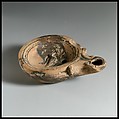 Terracotta oil lamp, Terracotta, Roman, Cypriot