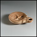 Terracotta oil lamp, Terracotta, Roman, Cypriot