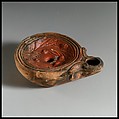 Terracotta oil lamp, Terracotta, Roman, Cypriot
