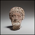 Male head, Terracotta, Cypriot