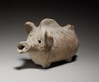 Terracotta rattle in the form of a pig, Terracotta, Cypriot