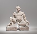 Seated boy, Terracotta, Cypriot