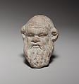 Head of Silenos, Terracotta, Cypriot