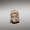 Head of a satyr, Terracotta, Cypriot