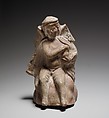 Terracotta statue of Eros holding a swan, Terracotta, Cypriot