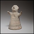 Standing male figurine with uplifted arms, Terracotta, Cypriot
