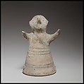 Standing male figurine with uplifted arms, Terracotta, Cypriot