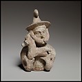 Terracotta statuette of a male votary offering a kid, Terracotta, Cypriot