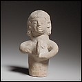 Standing female tambourine player, Terracotta, Cypriot