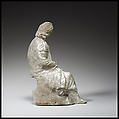 Terracotta statuette of a seated youth, Terracotta, Greek, Cypriot