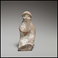 Terracotta seated veiled woman, Terracotta, Cypriot