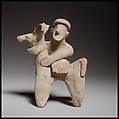 Terracotta statuette of a donkey and rider, Terracotta, Cypriot