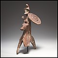 Horse and rider, Terracotta, Cypriot