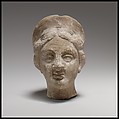 Terracotta female head, Terracotta, Cypriot