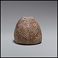 Terracotta conical-hemispherical spindle-whorl with flat base, Terracotta, Cypriot