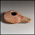 Terracotta oil lamp, Terracotta, Greek