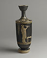 Terracotta lekythos (oil flask), Attributed to the Brygos Painter, Terracotta, Greek, Attic