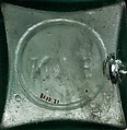 Glass square bottle, Glass, Roman