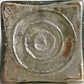 Glass square bottle, Glass, Roman