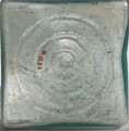 Glass square bottle, Glass, Roman