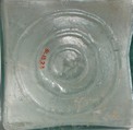 Glass square bottle, Glass, Roman